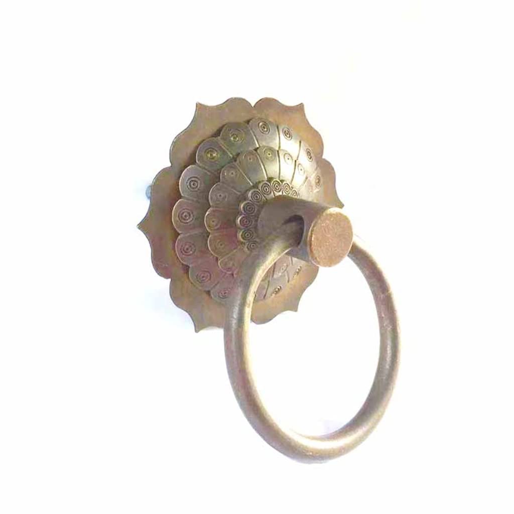 Tirador de puerta de anillo redondo vintage para dar un toque rústico al hogar