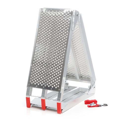 Wiltec Rampe de Chargement 2280 x 288 x 100 mm – Pliable en 3 – capacité de Charge Max. 270 kg – Profil à Trous – en Aluminium – Rampe d'accès...