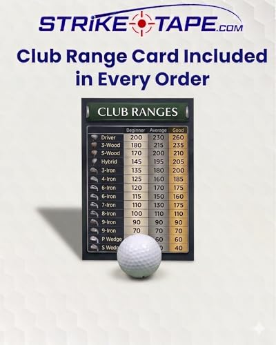 Image of STRIKEPRO Strike Tape Golf Impact Tape Right or Left Hand Club Face Stickers. No Residue Golf Impact Stickers for Instant Swing Analysis. Packs of Drivers or Drivers /Hybrid /Irons Club face Labels
