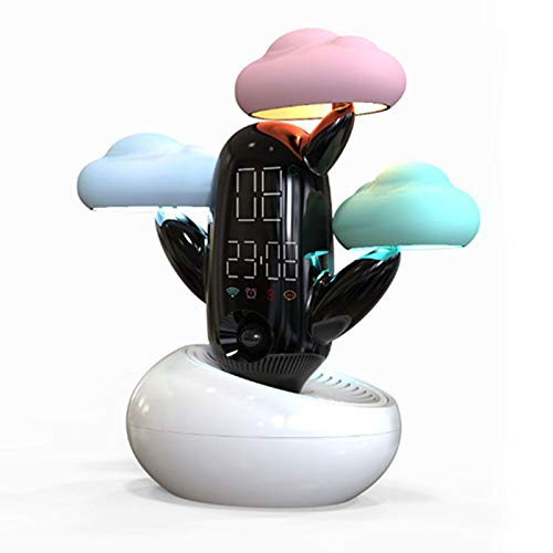 Intelligente Wettervorhersage LED Nachtlicht Wolkenform Wecker Tischlampe Menschlicher Körper Induktion Nachttischlampe Sensor Licht Wetterstation
