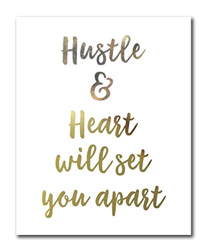 Mayfair Hustle and Heart Will Set You Apart Inspirational Motivational Decor for Your