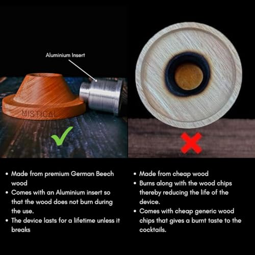Image of Mistical Cocktail Smoker Kit with Torch - Smoker Kit for Cocktail & Whisky | Smoke Infuser | Ideal Gift for Any Occasion (Oak, Hickory, Lavender, Thyme)