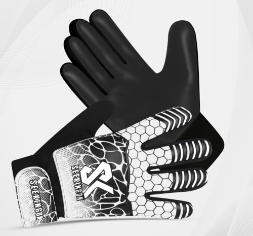 Guantes de Arquero para Niños Size 4 Blanco/Negro Seekingon miniatura 6