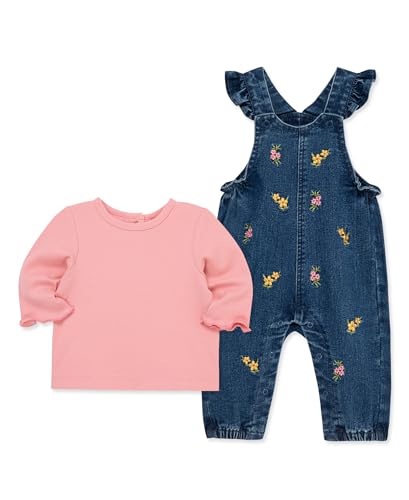 Little Me Essentials for Baby Girls and Boys Woven Jumpers and Coverall Overalls Set, Newborn to 24 Months3