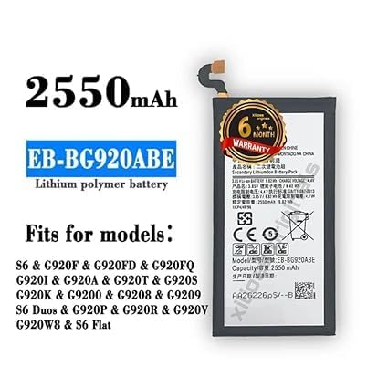Image of EB-BG920ABE Battery for Samsung S6 G920 G920i G920F G920F Battery with 6 Month Warranty** (O185)