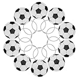 Abaodam Etiquetas de Equipaje Acrílicas para Maletas de Fútbol 10 Piezas, Llaveros Deportivos para Mochilas, Accesorios Resistentes a Rayones para Identificación en Viajes y Fiestas