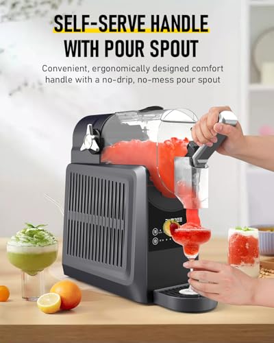 Image of 88oz Slushie Machine, No Ice Needed Frozen Drink Maker for Home, Self-Cleaning, 5 Preset Menus & 5 Temp Settings Slushy Machine for Margarita, Frappes, Milkshakes and More