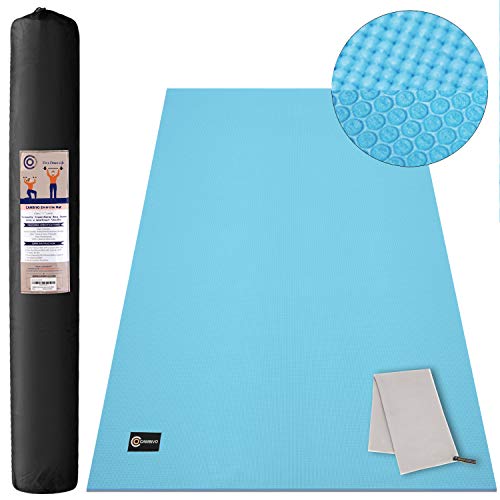 CAMBIVO Large Yoga Mat, Extra Thick (6' x 4' x 8 mm) Barefoot