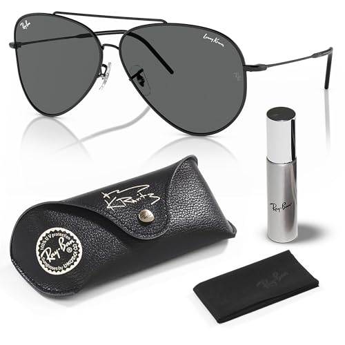 Ray-Ban RBR0101S LENNY KRAVITZ X AVIATOR REVERSE Square Shaped Sunglasses for Men & Women with Official RAYBAN Eyewear Kit