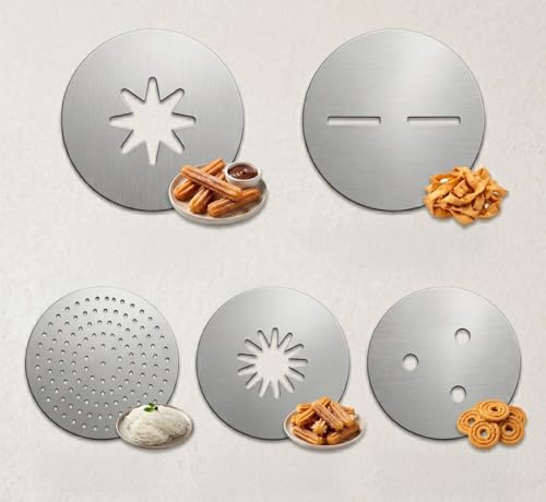 Image of Summer Snow Electric Idiyappam & Snack Maker - Corded Power- No Battery - 9-in-1 Churros, String Hopper, Murukk, Sev, Farsan & Pasta Press, Potato Ricer
