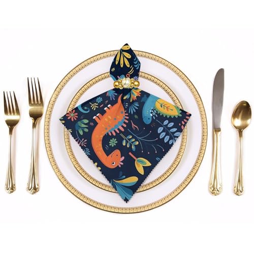 Servilletas de Tela Dinosaurio Vibrantes 4 PCS miniatura 3