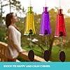 Blue Ridge Mountain Gifts Pyramid Bottle Wind Chime for Garden & Porch Decor w/Cooper Accent, Stained Wooden Ball, & Colorful Glass Bottles - Ideal for Wind Chime Lovers (Amber) #3