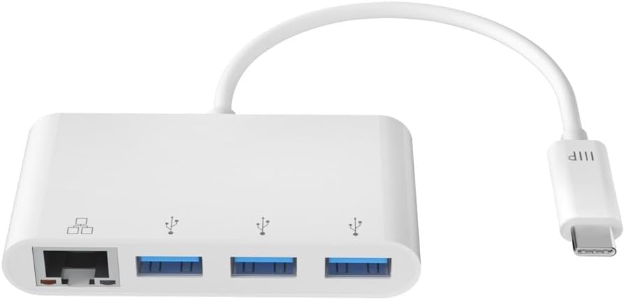 Monoprice USB-C 3-Port USB 3.0 Hub and Gigabit Ethernet Adapter with USB-C connector