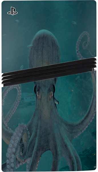 Skinit Decal Gaming Skin Compatible with PS5 Pro Bundle - Officially Licensed Giant Octopus by Vincent HIE Design