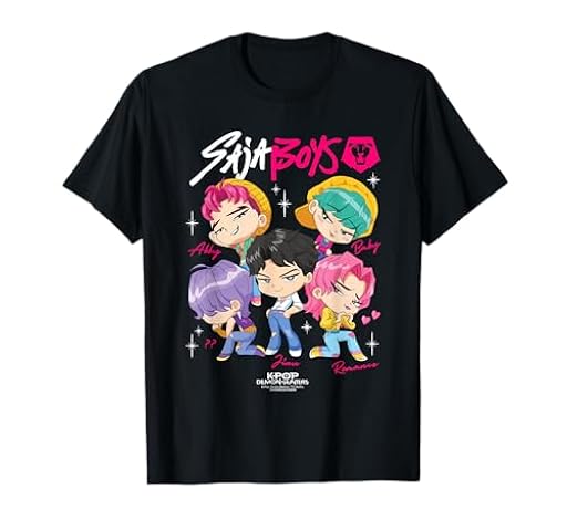 KPOP Demon Hunters Saja Boys Chibi Oficialmente Autorizado Camiseta | Ya disponible en tu tienda friki favorita! En mundofriki.es!