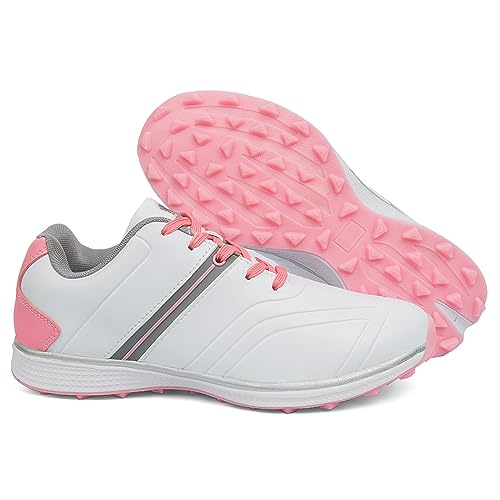 NGARY Chaussures de golf pour femme - En cuir résistant à...