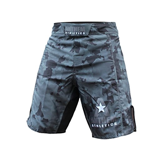 Anthem Athletics Resilience MMA Shorts - Fight Shorts, BJJ, WOD, Cross-Training, OCR - Night Camo - 33"