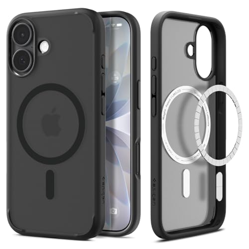 Spigen iPhone 17 hoesje [Spigen Signature] Ultra Hybrid MagFit case Transparant Compatibel met MagSafe –Frost Black