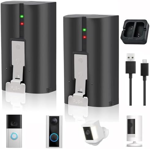Genuine V4 Replacement Battery For Ring Video Doorbell 2, 3, 4, Plus & More – 1/2 Pack
