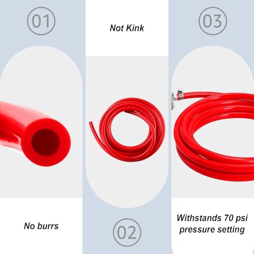 Kit distribution CO2 de qualité supérieure avec tuyau à gaz PVC rouge MRbrew