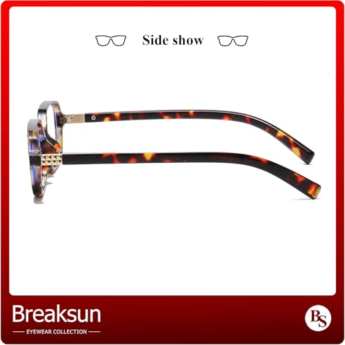 Image of Breaksun Retro Rectangle Glasses for Women Men Small Square Blue Light Blocking Glasses Vintage Eyeglasses