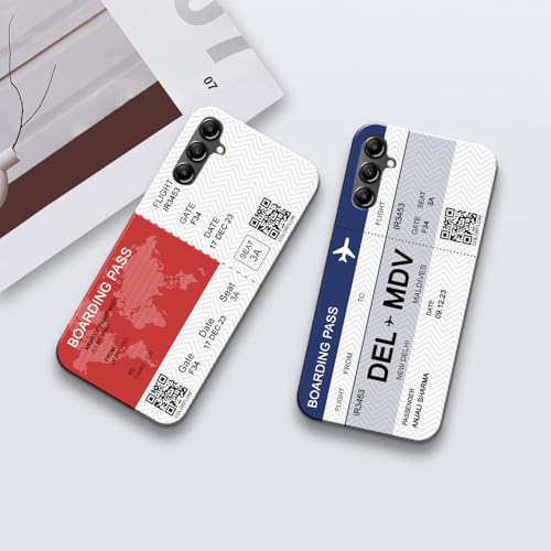 Image of COLORflow Back Cover Compatible with Samsung Galaxy A14 5G / 4G | Boarding Pass Color Customized Back Cover Compatible with Samsung Galaxy A14 5G / 4G