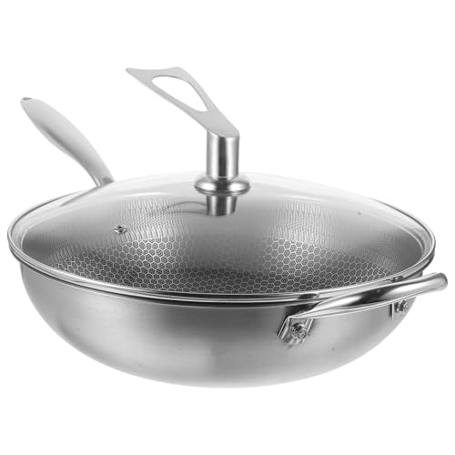 Wok de acero inoxidable con tapa 32 cm