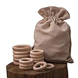 basteln baby geschenk ✅ 【Viele Anwendungen】: Der Holzring kann von Babys gespielt oder gekaut werden, um Zahnfleischbeschwerden beim Zahnen zu lindern. Darüber hinaus ist es auch sehr gut für handgemachte DIY geeignet, Sie können sie in schöne Windspiele, Weihnachtskranzdekorationen oder Armbandzubehör verwandeln.