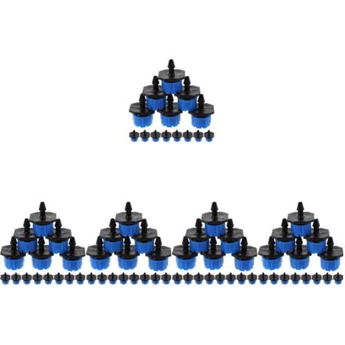 Happyyami 5 Juegos Boquilla De Goteo Conector De Manguera De Riego Por Goteo Manguera De Jardín Extensible De Riego De Agua De Riego De Jardín Blue El Plastico 100 Uds * 5