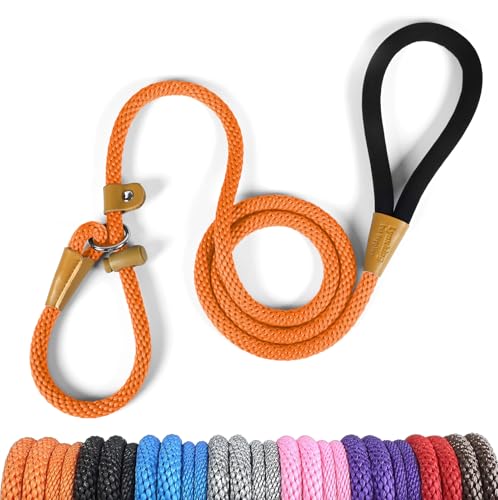lynxking Dog Leash Slip Rope Lead Leash Strong Heavy Duty Braided Rope No Pull Training Lead Leashes for Medium Large and Small Dogs