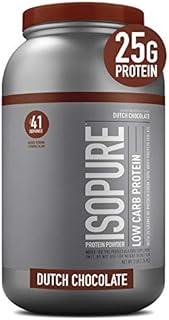 Isopure Dutch Chocolate Whey Isolate Protein Powder with Vitamin C & Zinc for Immune Support, 25g Protein, Low Carb & Keto Friendly, 3 Pounds (Pack of 1) (Packaging May Vary)