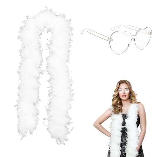 QhgPnt Feather Boa White Feathers Feather Boa White for Party Bulk Christmas Wedding Centerpieces Costume Concert Feathers