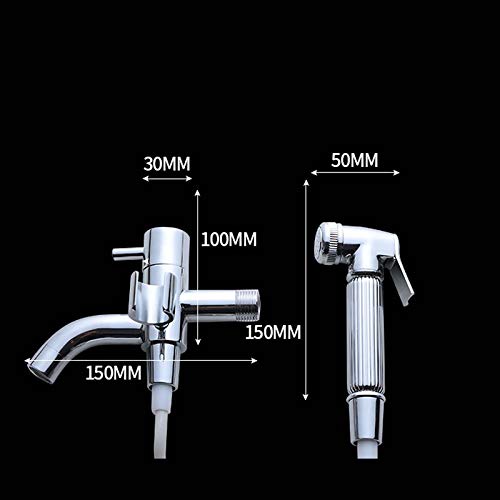 HBJWOV Stainless Steel Toilet Hand Held Bidet Faucet Sprayer Bidet Set Sprayer Guns Toilet Spray for Bathroom Self Cleaning Shower
