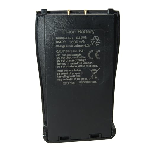 Image of RENMAX 3.7V 1500mAh Li-ion Rechargeable Battery Pack BL-1 Compatible with Radio Walkie Model BF-88S (Pack of 4)