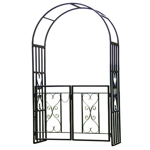 Easylife Victorian Style Garden Arch and Gate for Outdoor Spaces, Gardens and Paths H206xW114xD50cm - Fully Guaranteed