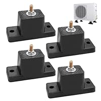 4 Stück Vibrationsdämpfer für Klimaanlage,Gummilager Klimaanlagen Schwingungsdämpfer aus Gummi,Rutschfeste Gummi-halterung für Klimaanlage Rauschunterdrückung,Schwarz Antivibrations-Fußpolster