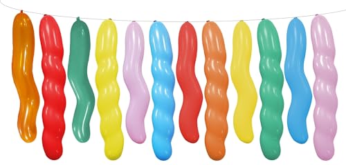 Assorted Colors & Shapes Party Balloons - Pack of 100 - Vibrant Large Balloons for Celebrations & Events