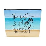 Sldpngo Retirement Gifts for Women 2026 Makeup Bag, Happy Retirement Retired Coworker Leaving Gifts for Women, The Best Is Yet to Come Retirements Cosmetic Bag