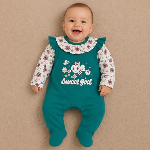 Image of EIO 100% Cotton Rompers Sleepsuits Jumpsuit Night Suits for Infants Newborn Baby Boys & Girls