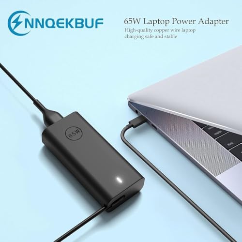 Image of Slim 65W 60W USB C Laptop Charger Compatible with DELL Latitude 5000 5540 5530 5520 5550 5420 5430 5440 5450 5350 7450 7440 7430 7420 7340 3450 3340 9365 9440 2in1 XPS 13 Type C AC Adapter Power Cord