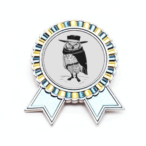 Broche hibou et oiseau en métal de taille M pour accessoiriser vos vêtements avec élégance