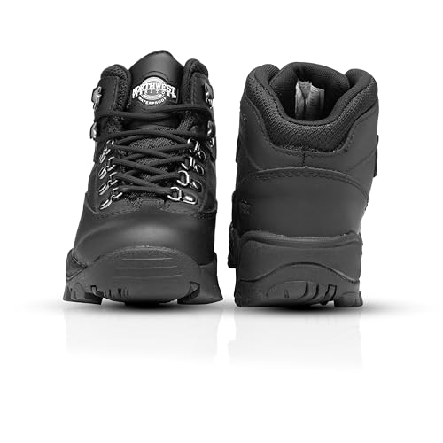 Northwest Territory Women's Peak Leather Waterproof Walking Hiking Trekking Boot - Black- UK4 - Image 3