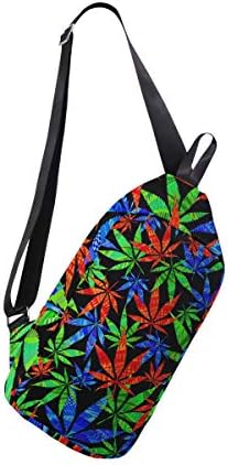 Weeds Sling Bag Chest Shoulder Unbalance Gym Fanny Backpack Daypack Rucksack