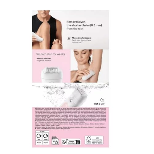 Image of Braun Silk.epil 5, Wet & Dry Epilator, Easy Hair Removal, Lasting Smooth Skin, 5-000, Flamingo Pink