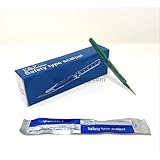 Disposable Safety Scalpels Sterile Surgical Blade Size 11 Stainless Steel with Plastic Handle & Metric Line...