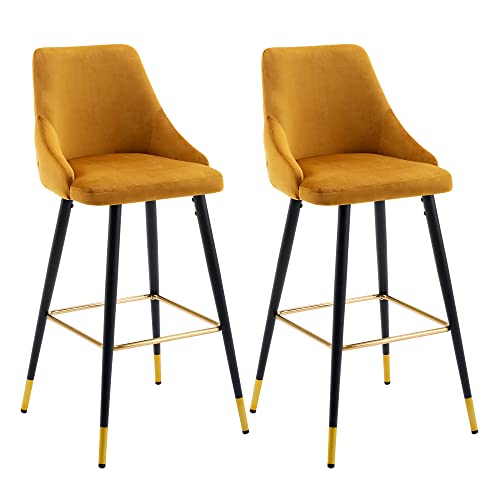 Duhome Barhocker 2er Set Samt, Barstuhl Hocker Modern Design Tresenhocker...