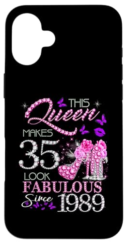 This Queen Makes 35 Look Fabulous Since 1989 35th Birthday �X�}�z�P�[�X iPhone 16 Plus �p