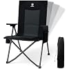 EVER ADVANCED Silla de Camping Reclinable para Adultos Soporta 350 lbs Negro miniatura 2