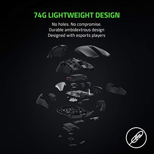 Razer Viper Ultimate Lightweight Wireless Gaming Mouse: Fastest Gaming Switches - 20K DPI Optical Sensor - Chroma Lighting - 8 Programmable Buttons - 70 Hr Battery - Classic Black — view 4