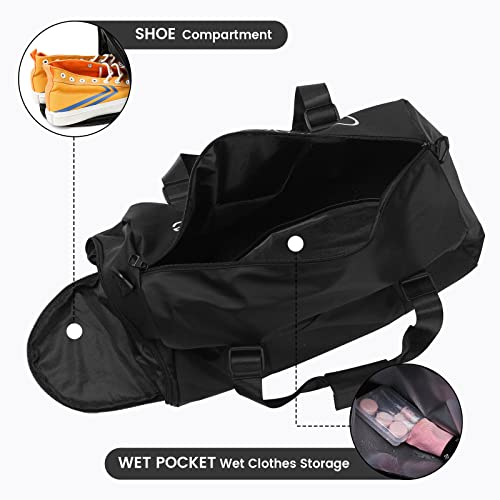 Sporttaschen für Damen und Herren, Reisetasche und Handtaschen - mit Schuhfach und Nassfach - Travel Bag für Sport… – Bild 3